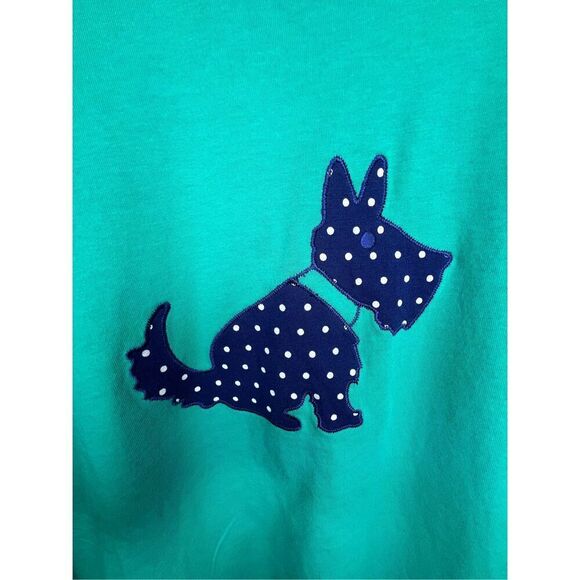 Anthony Richards Blue Long Sleeve T-Shirt With Dog Patch On Front - Picture 3 of 4